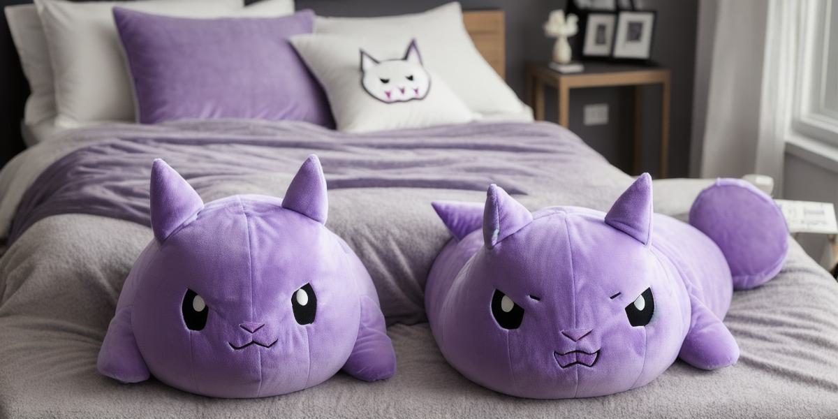 This chunky Gengar plush transforms into a crazy bed for one