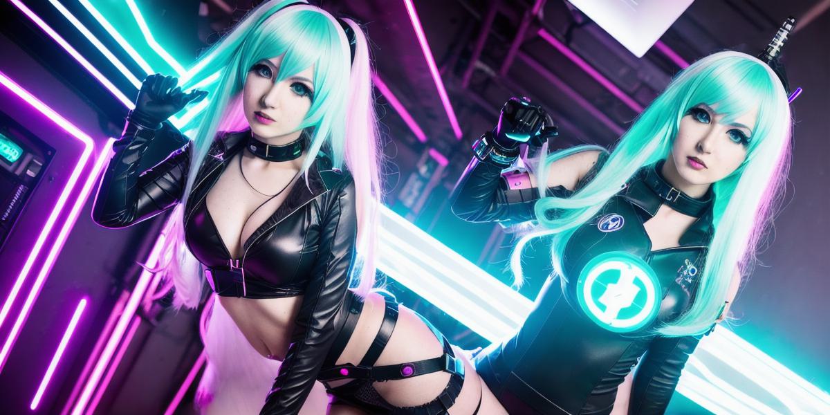 SeeU's Rebecca cosplay charms with chaotic cyberpunk energy